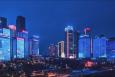 重庆洪崖洞，江北十连屏，WFC，重庆地标媒体地标建筑媒体LED屏