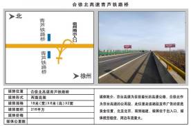 安徽宿州合徐北高速南青芦铁路桥高速公路单面大牌