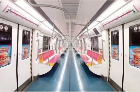 北京地铁一号线地铁轻轨门贴