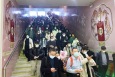 山东济南济南西站出站扶梯两侧火车高铁媒体墙贴/地贴