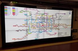 北京朝阳区地铁国贸换乘站地铁轻轨媒体LCD电子屏