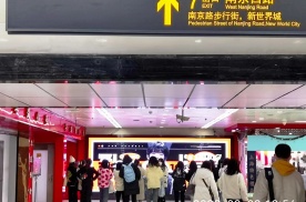 上海黄浦区上海人民广场地铁站7号口出口大屏地铁轻轨媒体LED屏