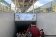 广西南宁南宁站站台出站门楣火车高铁媒体灯箱