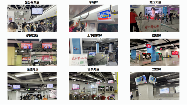 广东深圳深圳地铁16条线路全覆盖地铁轻轨媒体LCD电子屏的图片